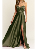MUMF22972- SWEETHEART NECKLINE SATIN EVENING GOWN