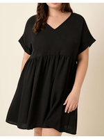 MSD1875 -PLUS AIRFLOW SHORT SLEEVE SHIFT DRESS