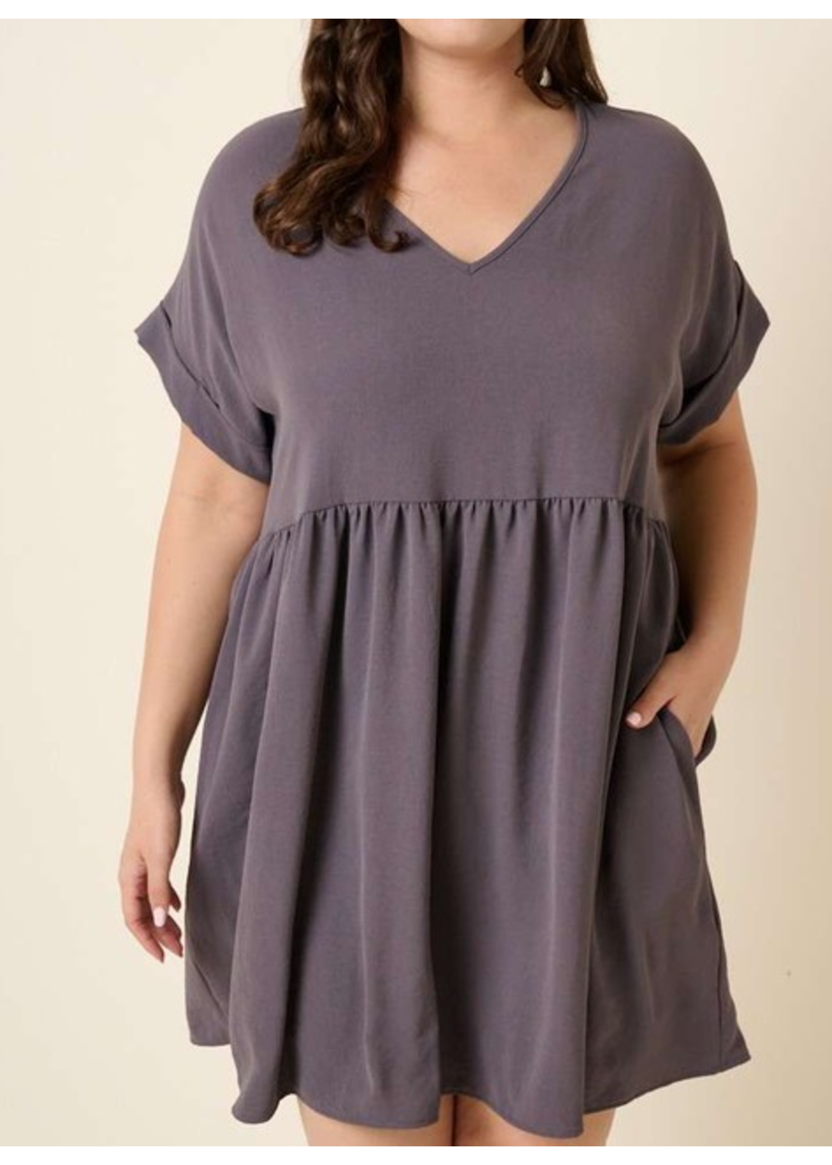 MSD1875 -PLUS AIRFLOW SHORT SLEEVE SHIFT DRESS