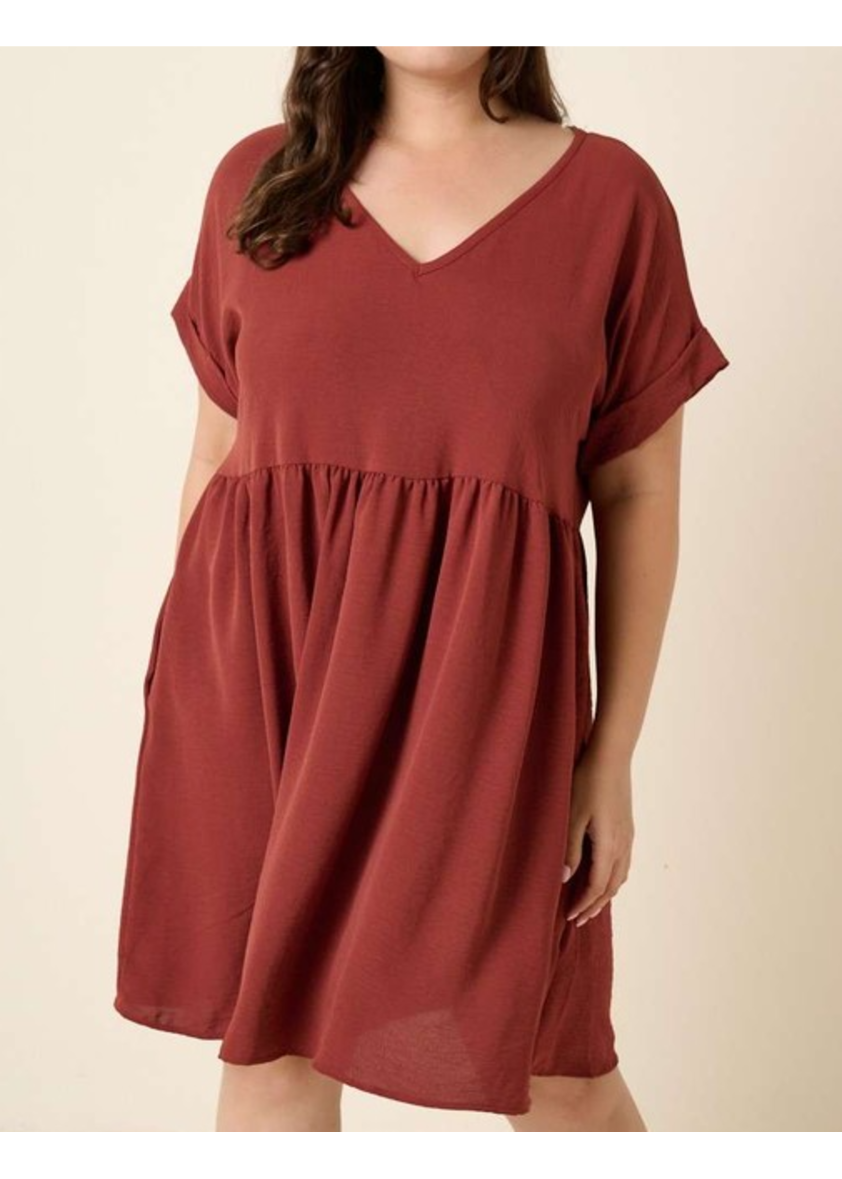 MSD1875 -PLUS AIRFLOW SHORT SLEEVE SHIFT DRESS