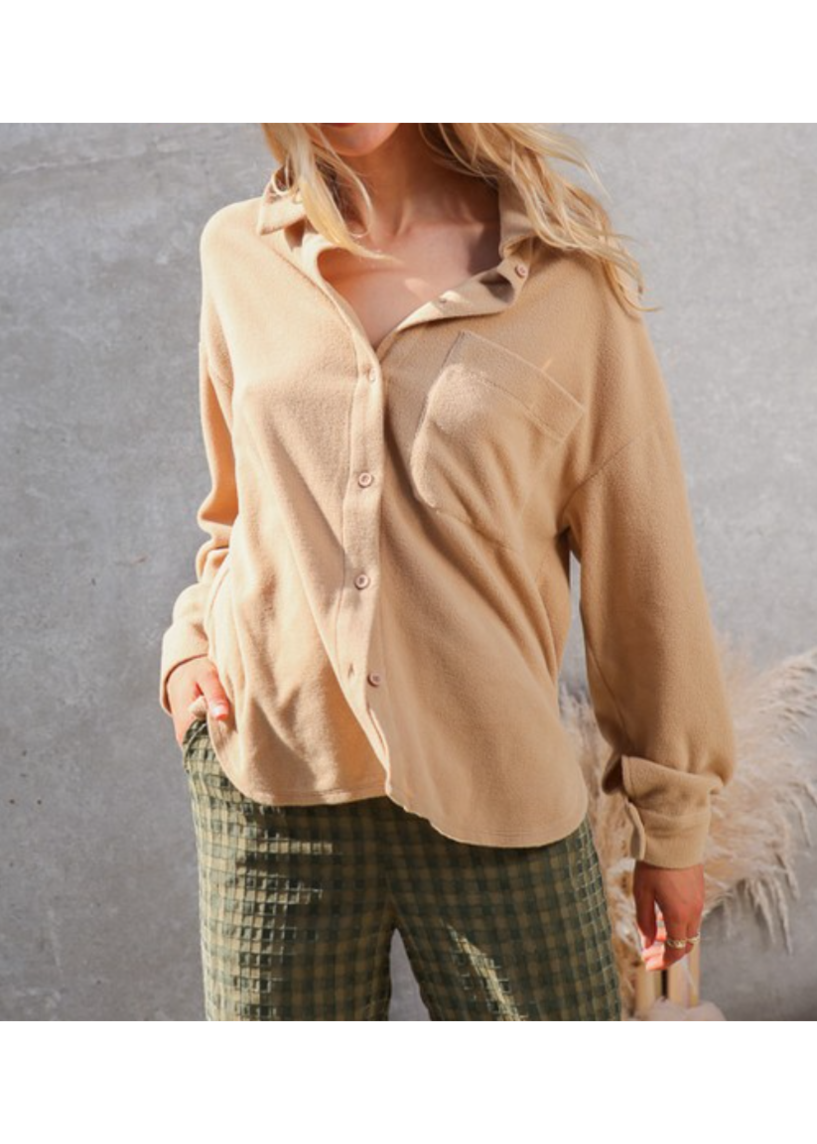 TGTMWN10948 - Soft And Cozy Button Down Top