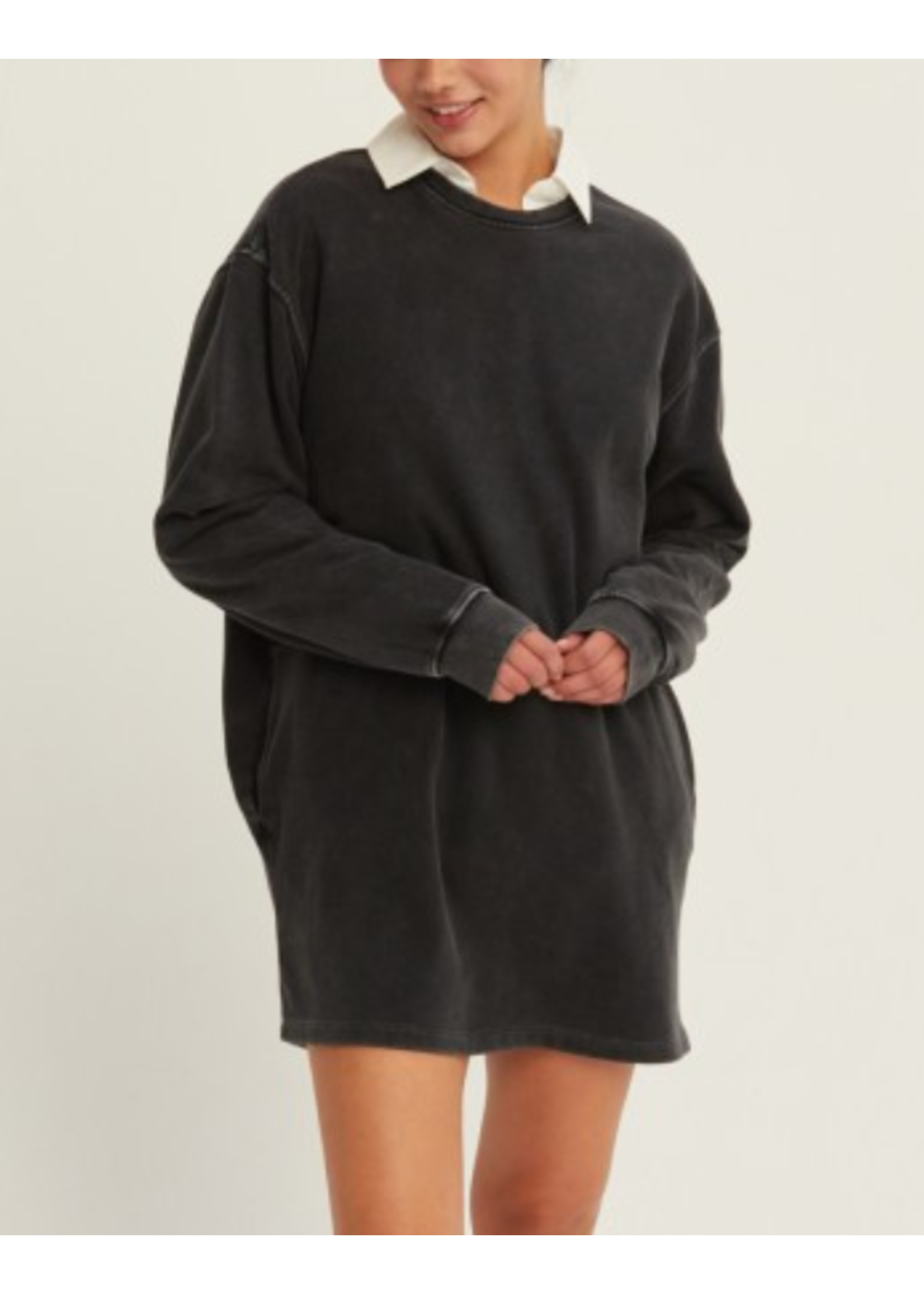 HFDZ25E114 - LONG SLEEVE SHIFT DRESS
