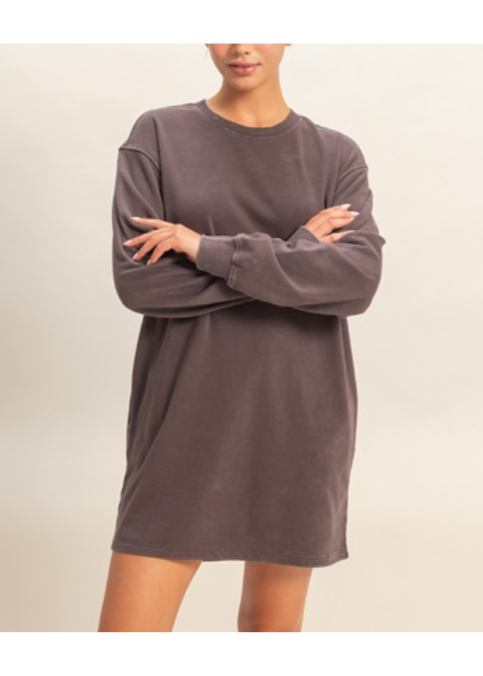 HFDZ25E114 - LONG SLEEVE SHIFT DRESS