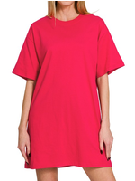 ZN3449Y - Round-Neck T-shirts Dress