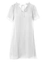 NZSD115789 - Flutter Sleeve Shift Dress With Neck Frill Detail