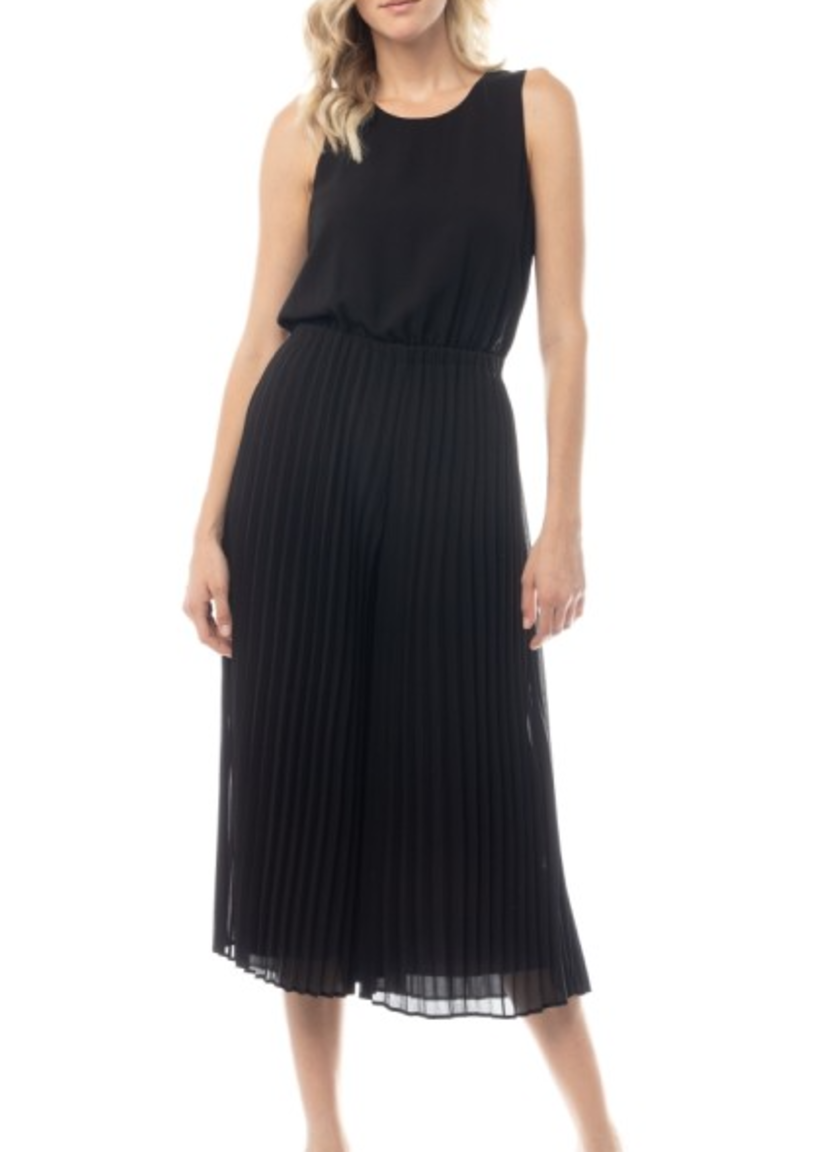NZHR116214 - Pleated Wide Leg Jumpsuit