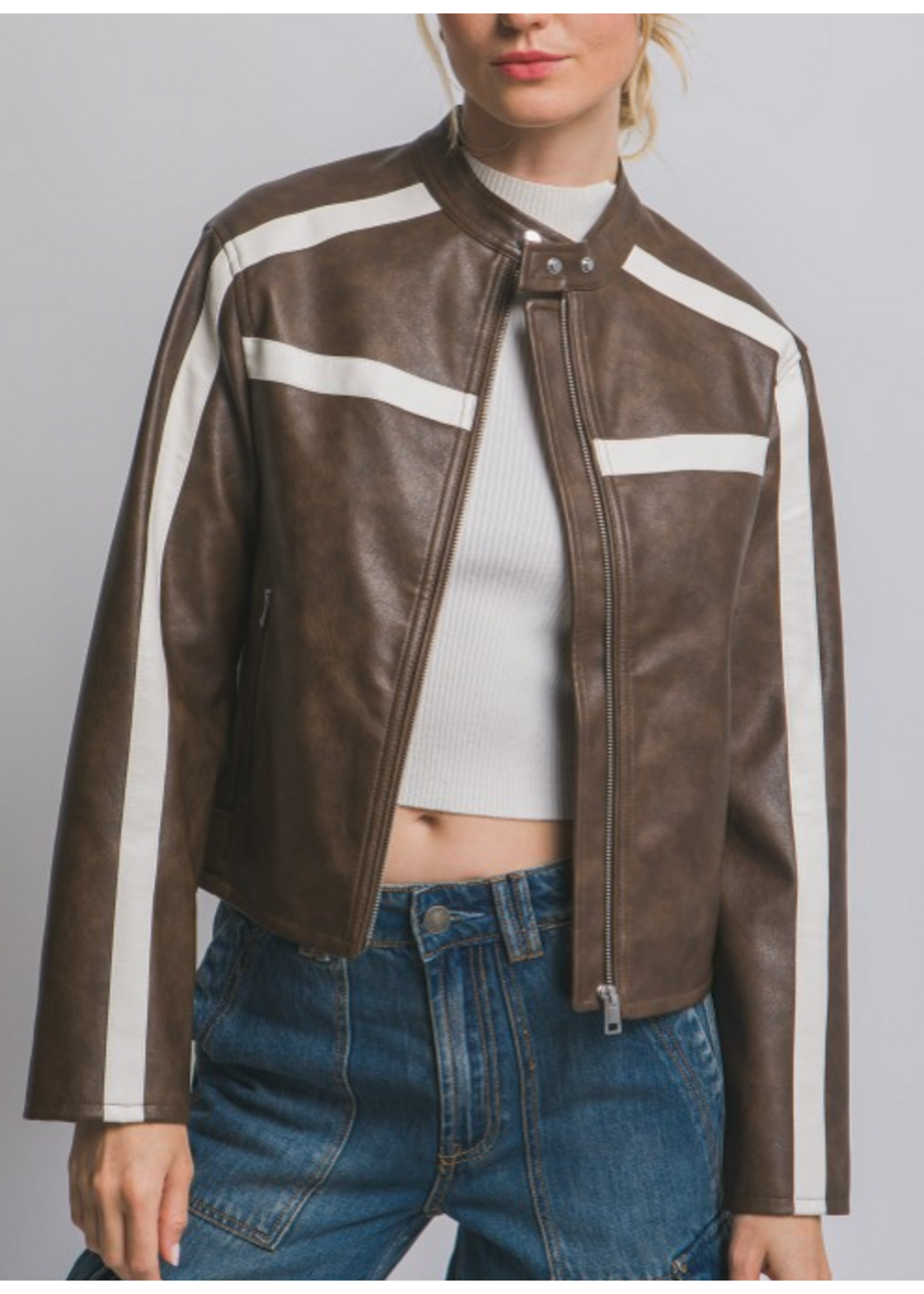MC807332 -  Faux Leather Jacket