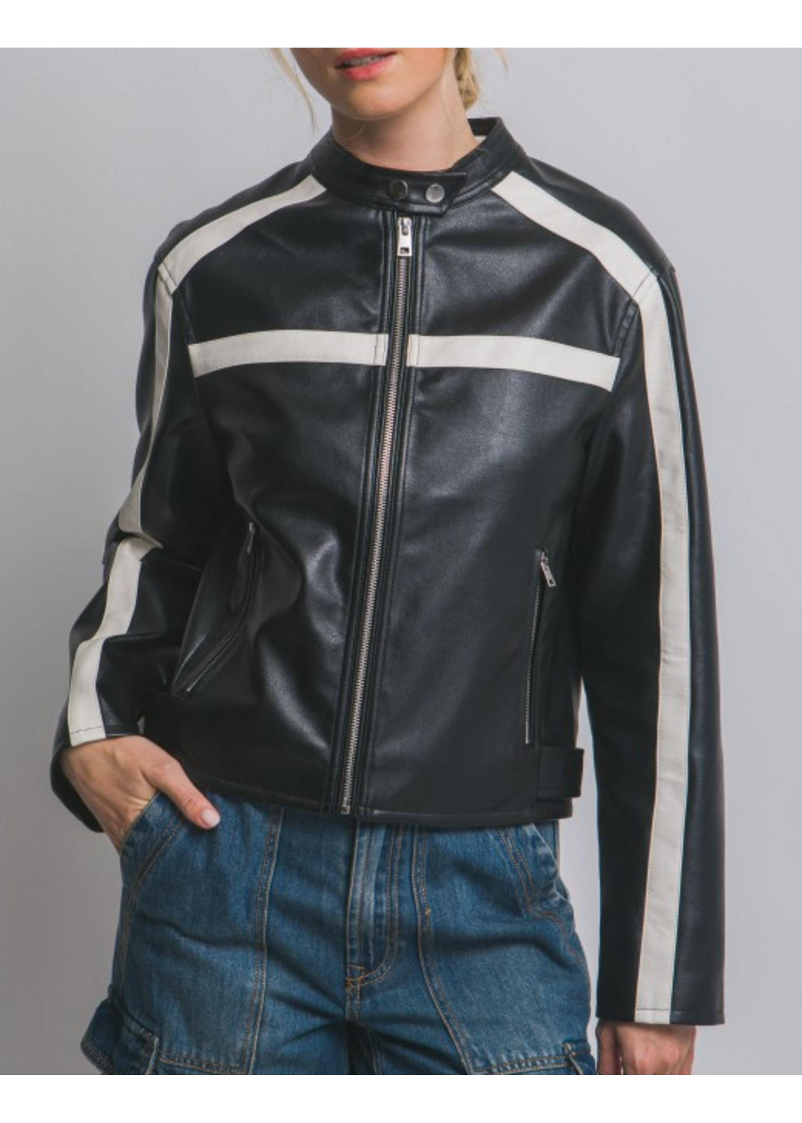 MC807332 -  Faux Leather Jacket