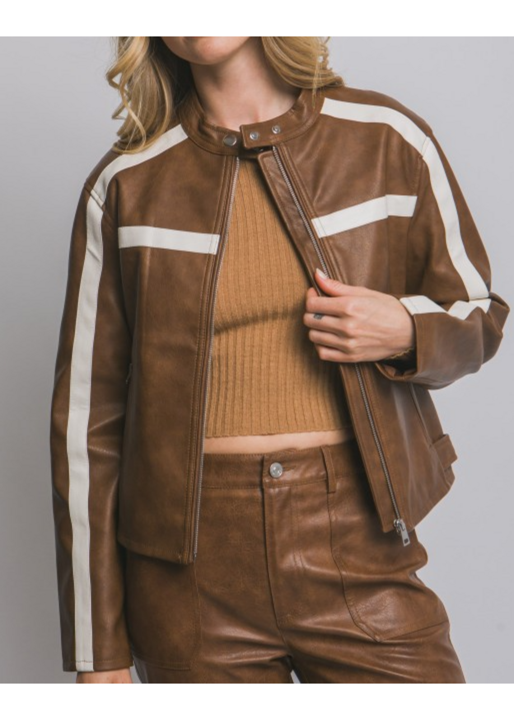 MC807332 -  Faux Leather Jacket