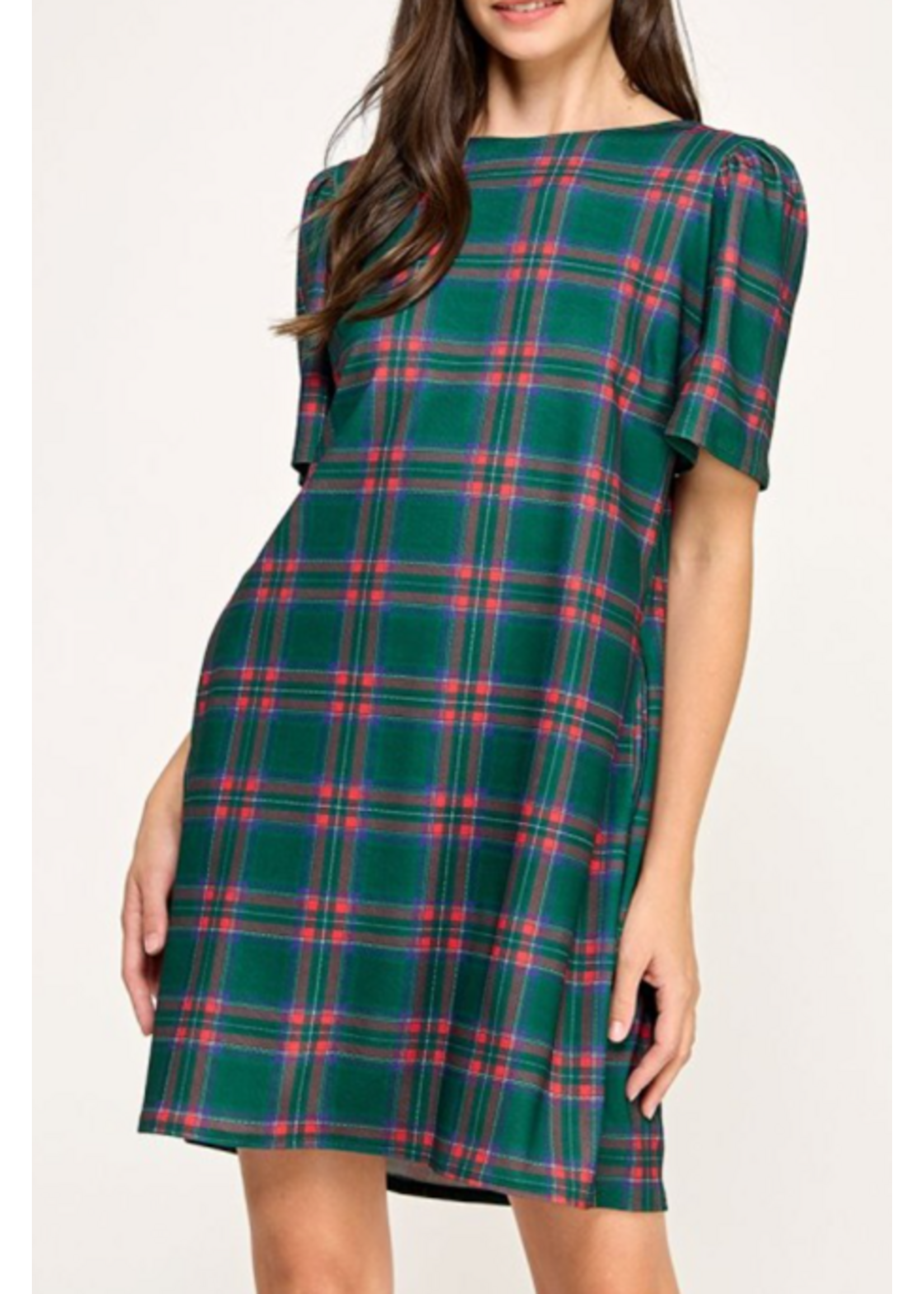 MCD40737P - Plaid Holiday  Dress