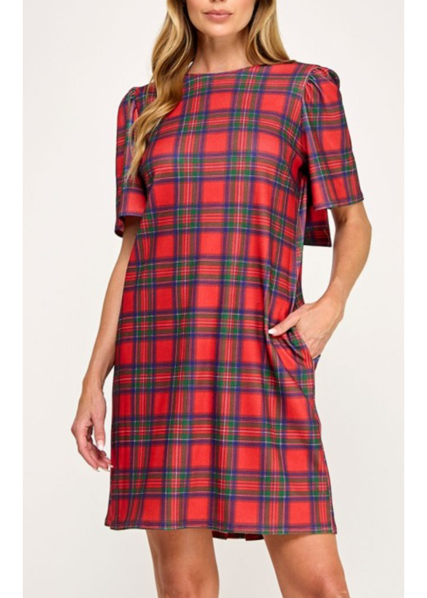 MCD40737P - Plaid Holiday  Dress