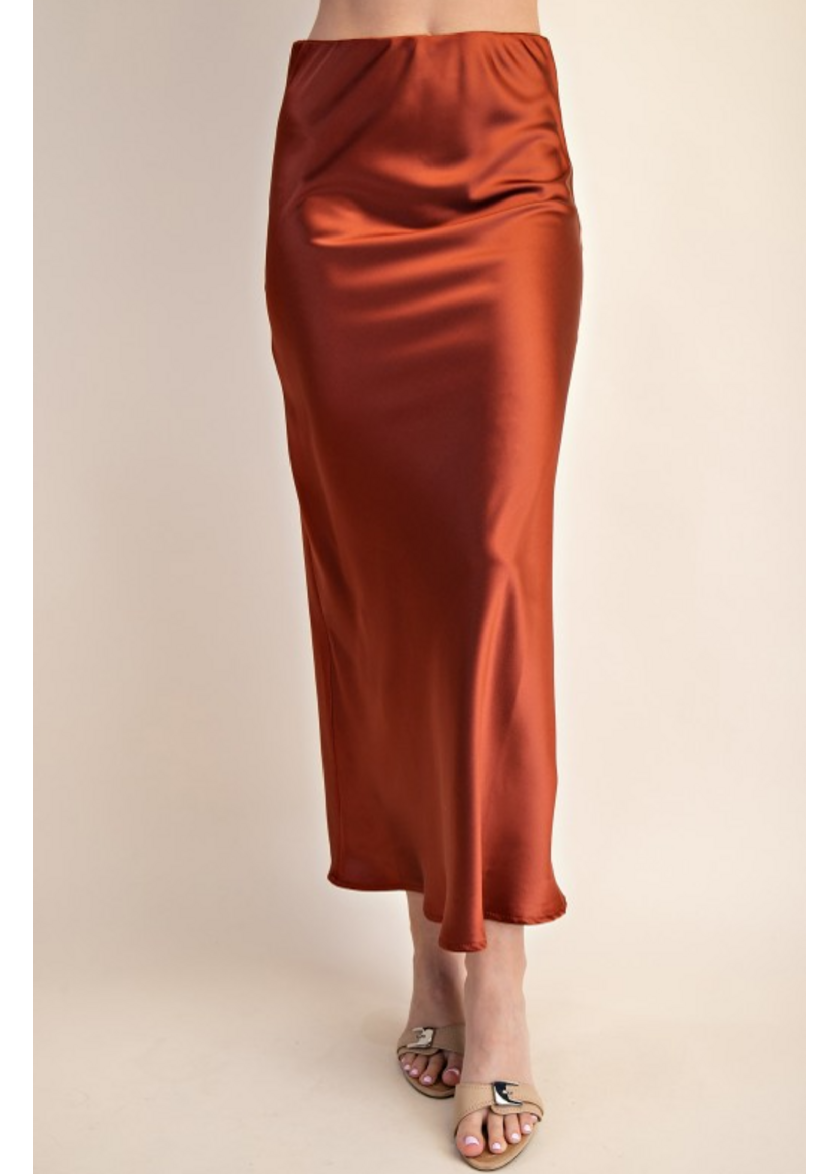GMGS8384 - Satin Skirt w Elastic Waist