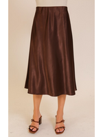 TGWS838 - SATIN MIDI FLARE SKIRT