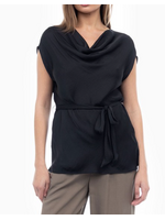 NZJB1162 - Cap Sleeve Drop Shoulder Cowl Neck Blouse
