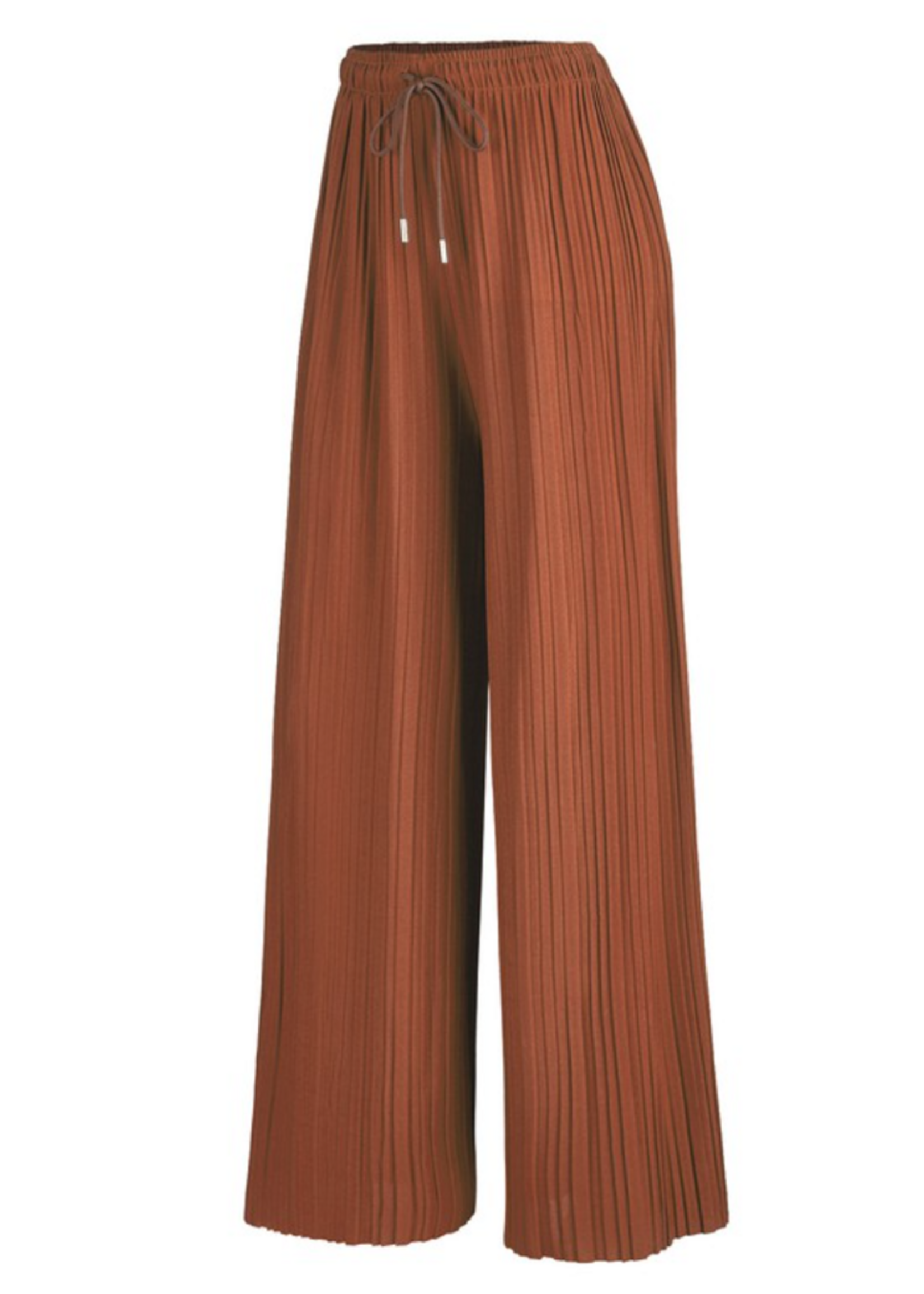MJWB1484 - PLEATED WIDE LEG PALAZZO PANT W DRAWSTRING