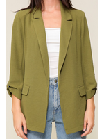 TMMJ1198 -  Brooklyn Airflow Oversized 3/4 Sleeve Jacket