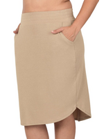 ZNRS8305X -  Plus Elastic Waist Tulip Hem Skirt