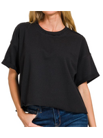 ZNTT5286 - BASIC CROPPED TEE