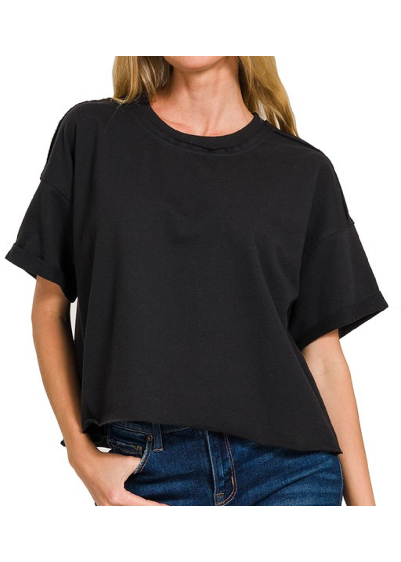 ZNTT5286 - BASIC CROPPED TEE