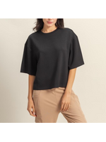 HVDZ26A467 -  Double Knit Drop Shoulder Basic Top