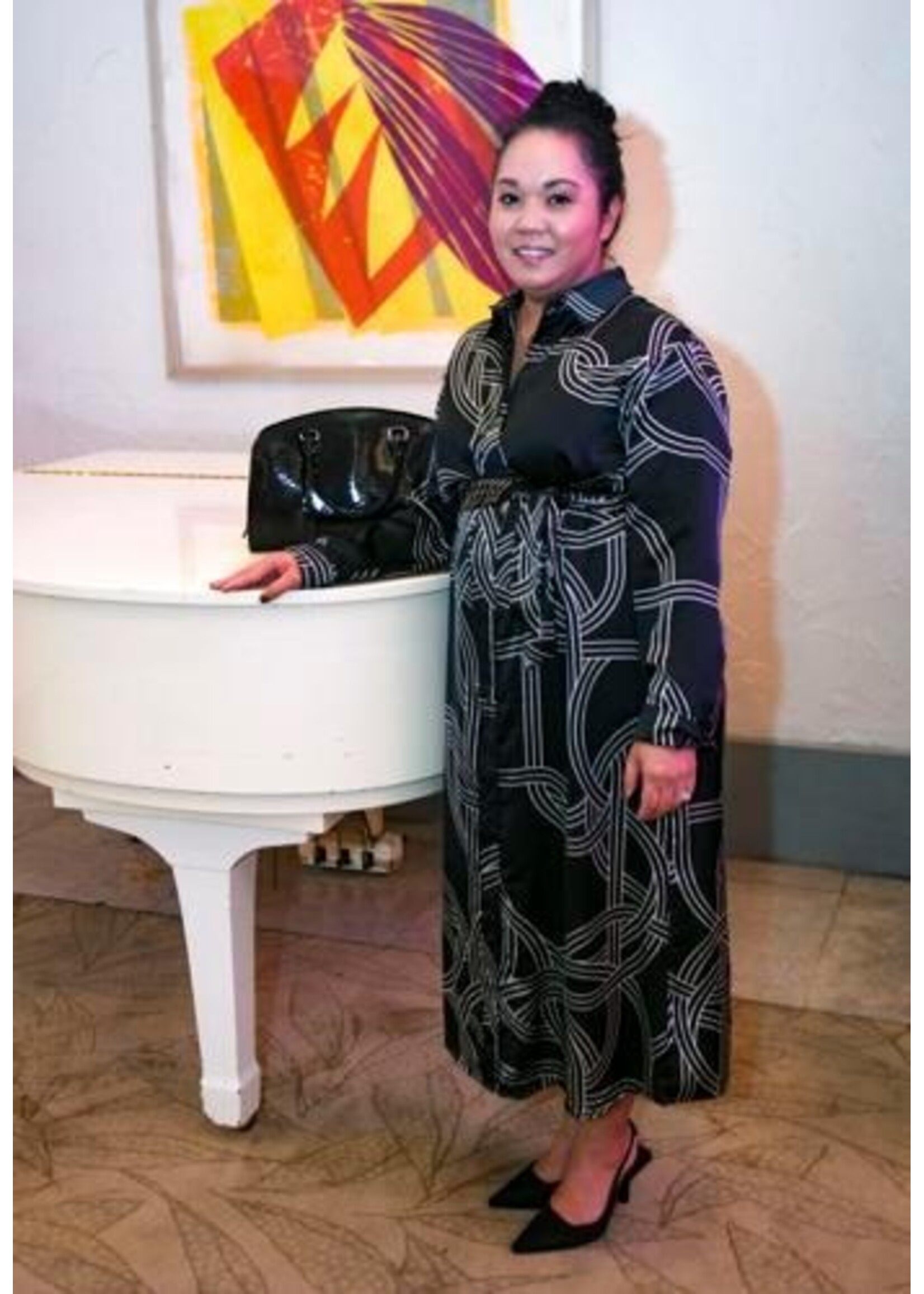 ZNCTL8615X5 - Plus Striped Short Sleeve Hi-low Tee