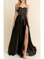 MANMF22862 - Sweetheart Neckline Satin Evening Gown