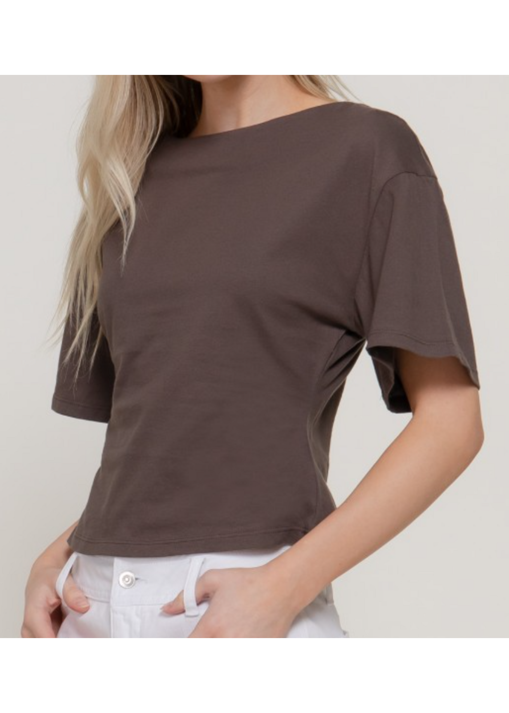 ABT15310 - SHORT SLEEVE DEFINED SILHOUETTE KNIT TEE