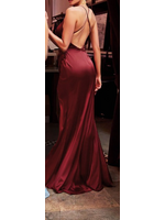 LD7479 - COWL NECK SATIN COLUMN DOWN