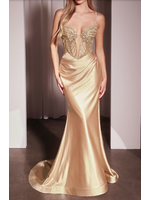 LDCC8879 - CRYSTAL & SATIN FITTED DRESS