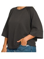 ZNROT4116X5 - PLUS SCUBA 3/4 SLEEVE PULLOVER TOP