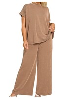 ZNRTLRPL8605X5 - PLUS RIBBED SHORT SLEEVE PANTS SET