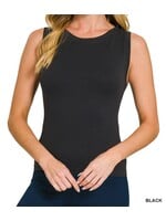 ZNNT6695 - CROPPED SEAMLESS ROUND NECK TANK TOP