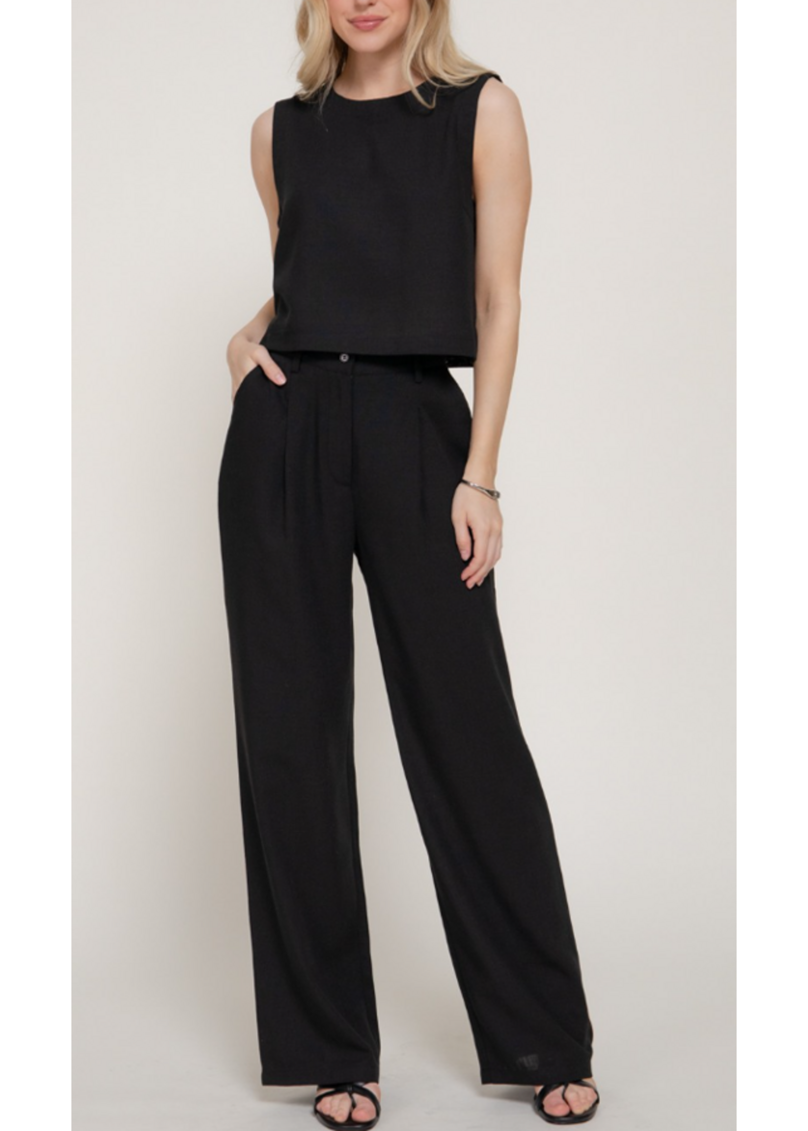 AB14959 - Linen Sleeveless Top & Pants Set
