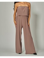 LPJS800 - VENEZIA PLEATED STRAPLESS JUMPSUIT