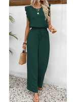 AWAXR539 - TEXTURED 2PC  SLEEVELESS WIDE LEG  PANT SET
