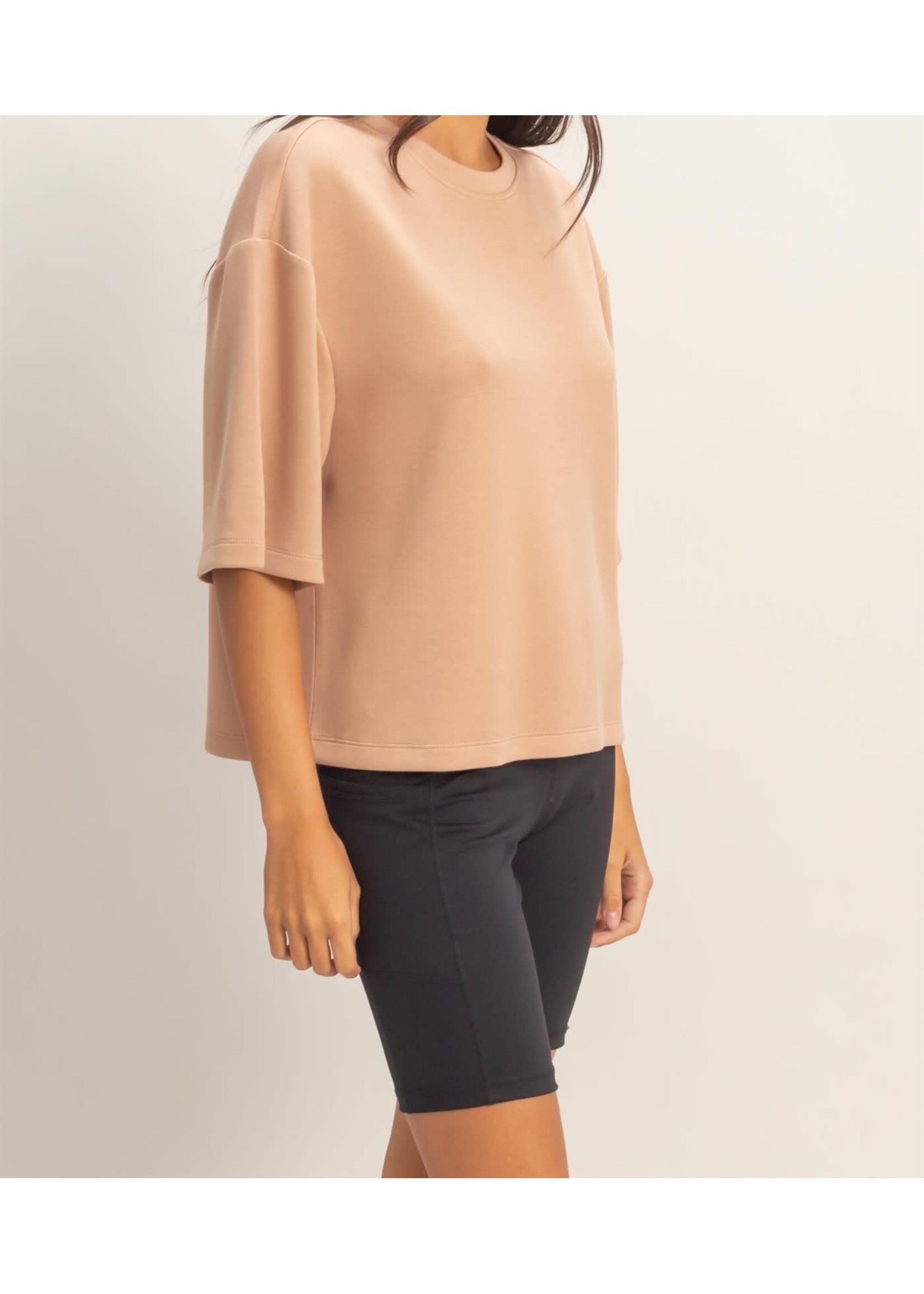 HFDZ26A271 - SCUBA SHORT SLEEVE BOXY TOP