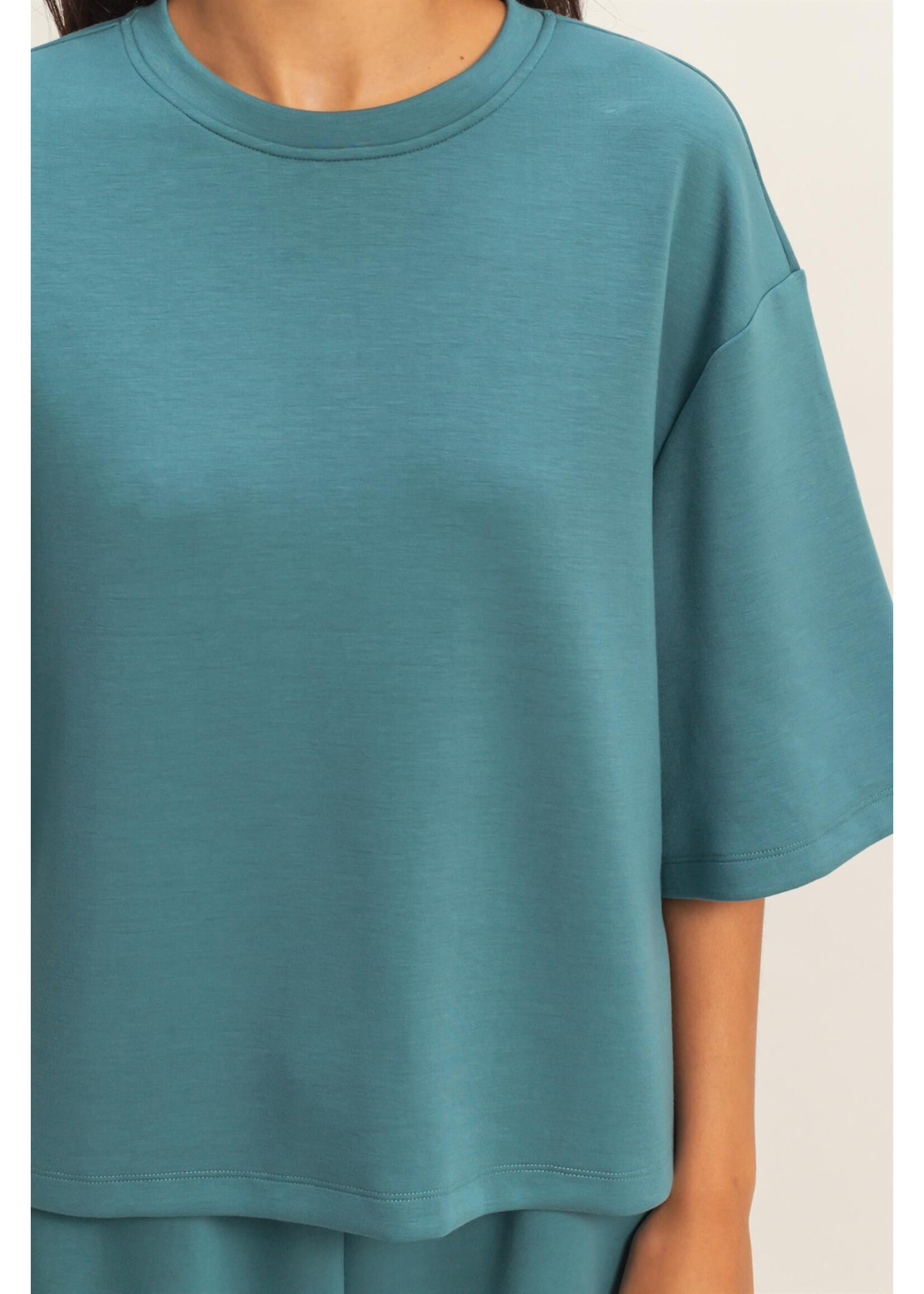 HFDZ26A271 - SCUBA SHORT SLEEVE BOXY TOP
