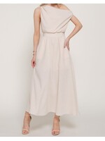 ACD14975 - ASYMETRICAL NECKLINE A-LINE DRESS