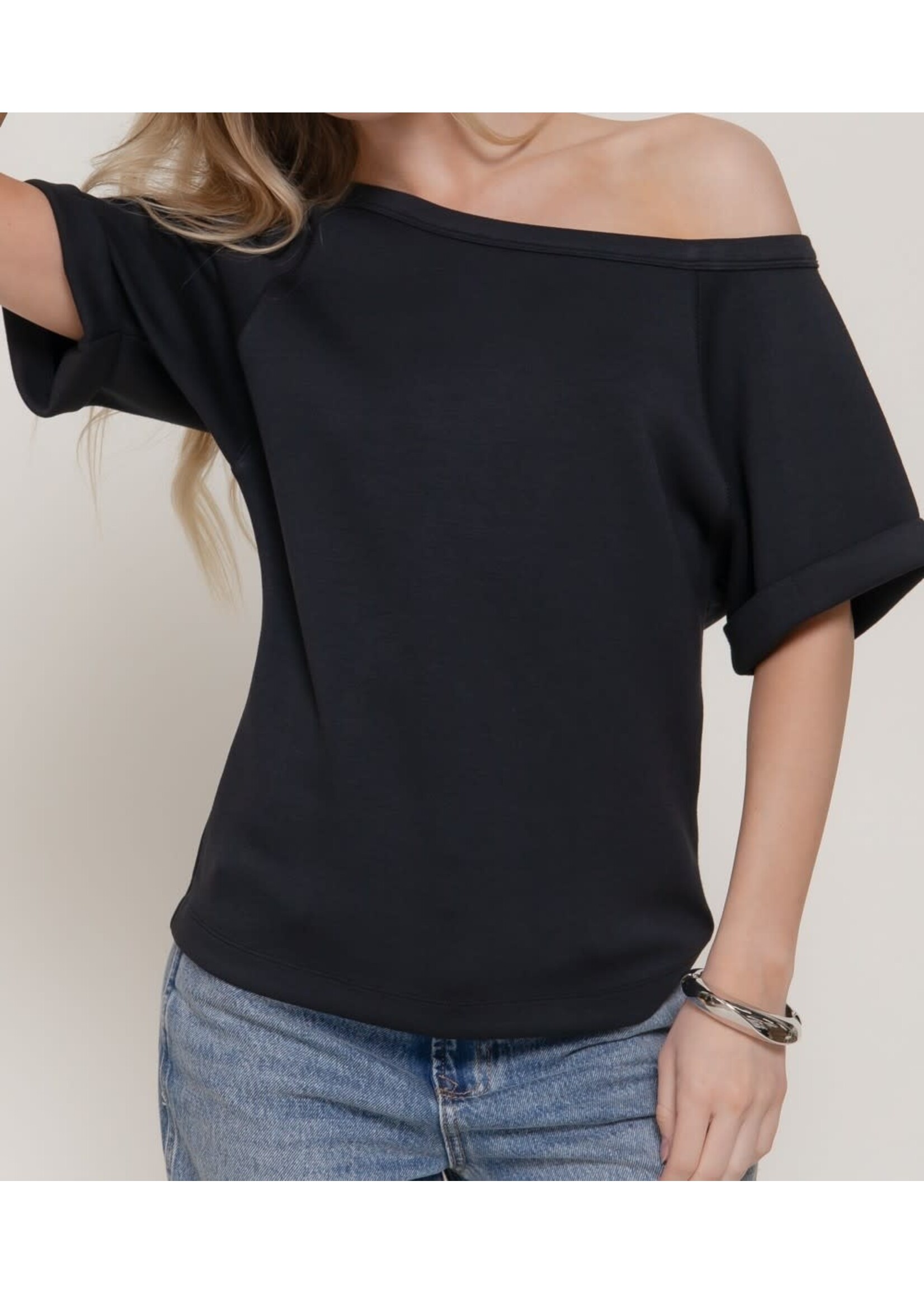 ACT15373 - BOAT NECK/ONE SHOULDER SCUBA TOP