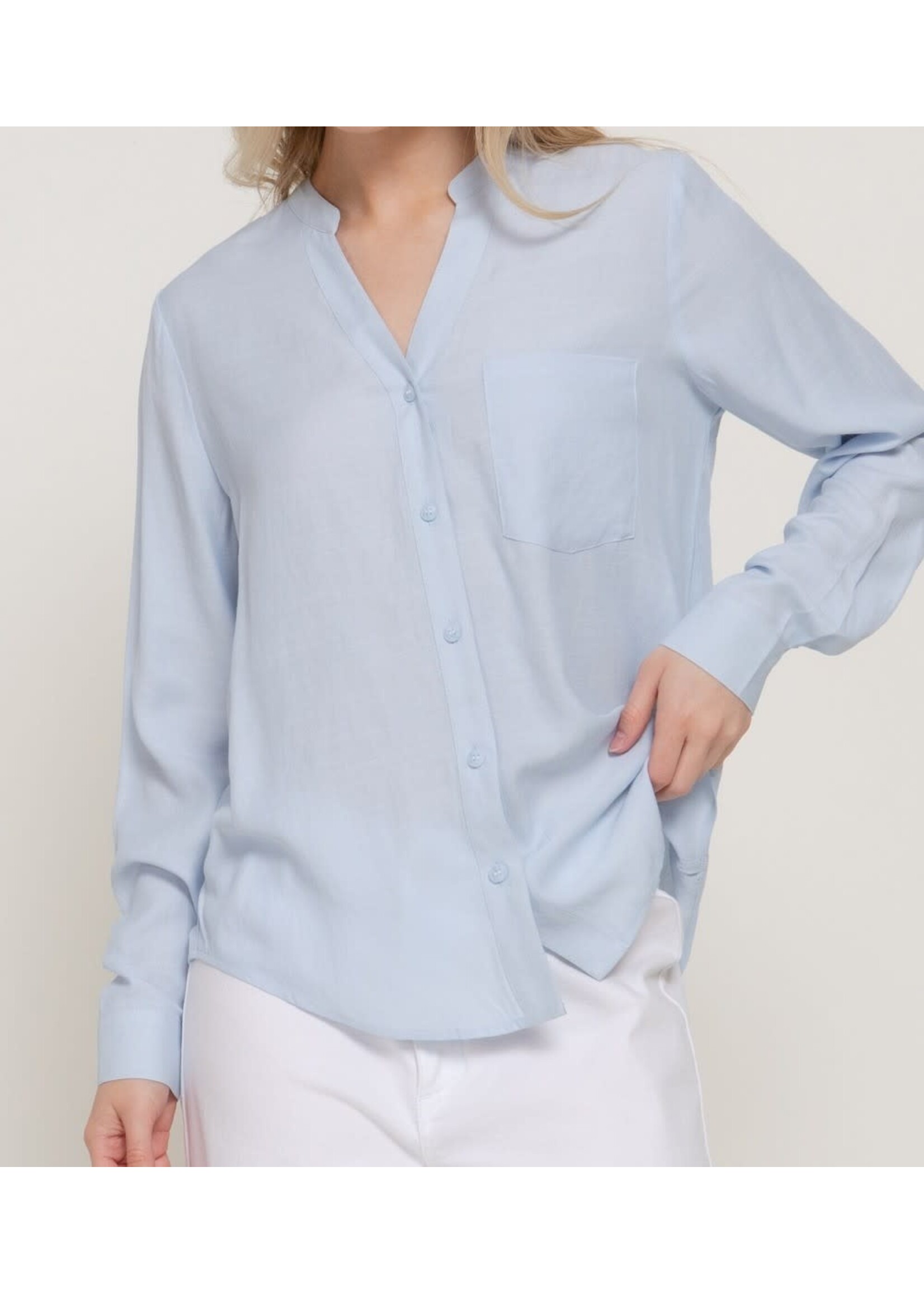ACT15057 - LONG SLEEVE SPLIT NECK BUTTON DOWN TOP