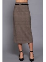 ABS14754 - WAIST BELT COLUMN SKIRT