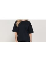 ABT75153 - SHORT SLEEVE OVERSIZED SCUBA KNIT TOP