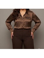 FS5771X - PLUS HOLIDAY SATIN LONG SLEEVE TOP