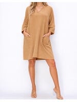 FUND20009 - OVERSIZED FIT LINEN DRESS