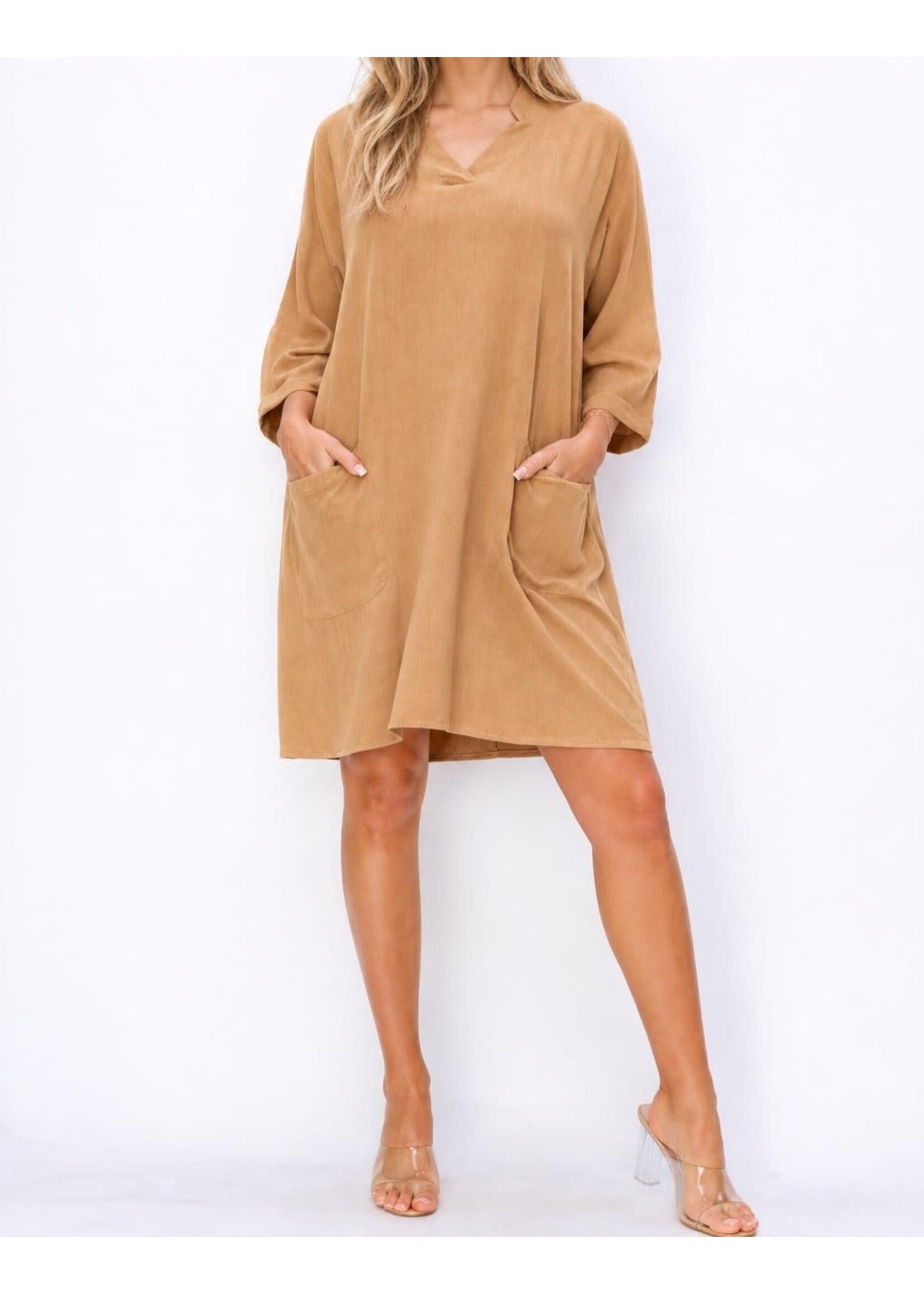 FUND20009 - OVERSIZED FIT LINEN DRESS