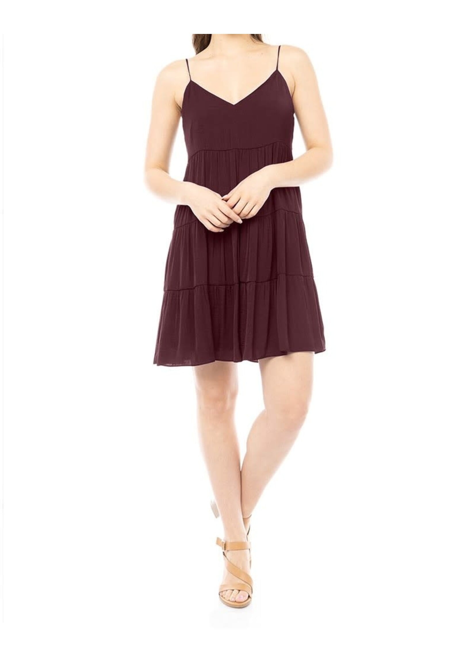 NZSD114578 - TIERED FLARE MIDI DRESS