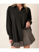 MSH14897 - RAGLAN LONG SLEEVE BUTTON DOWN TUNIC TOP