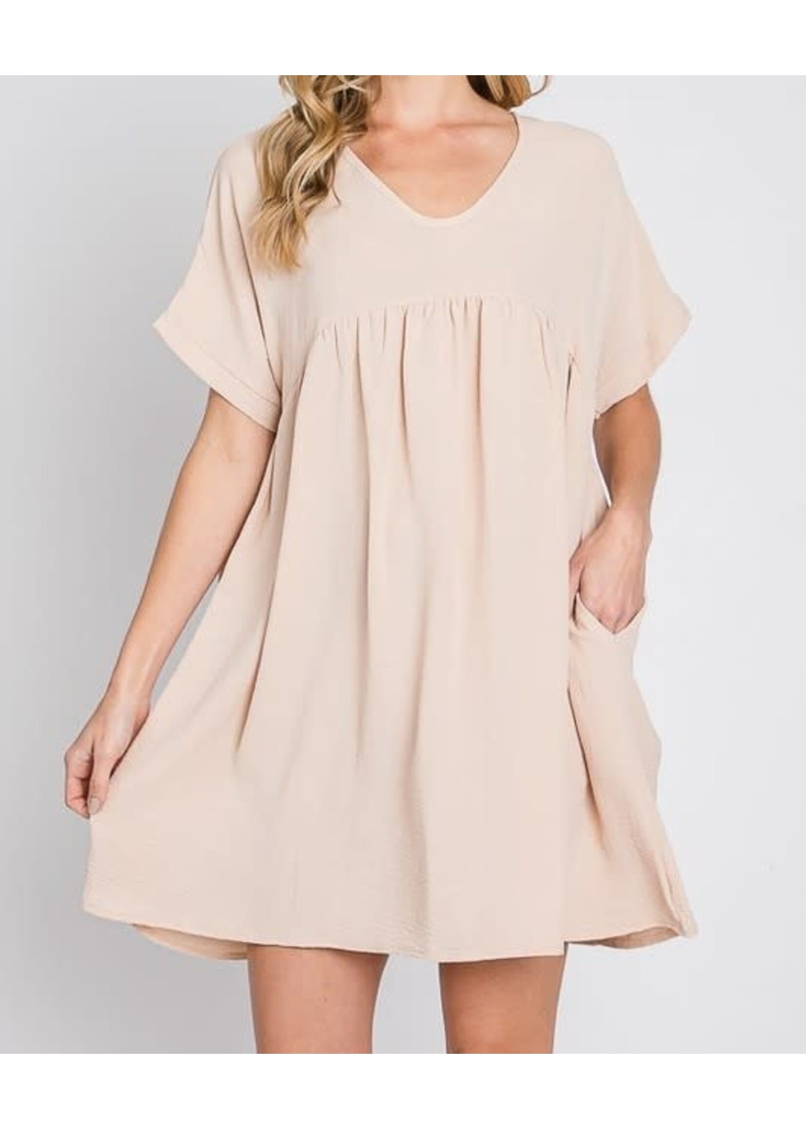 MO1582C77 - FRENCH SLEEVE BABYDOLL DRESS