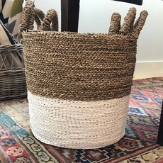 Zodax Seagrass Basket - 2 tone
