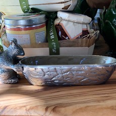 Squirrel Mother of Pearl Cracker Dish